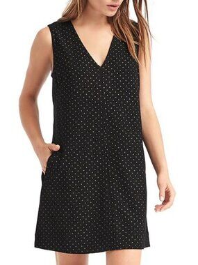 Retro Sleeveless metallic star print shift mini dress